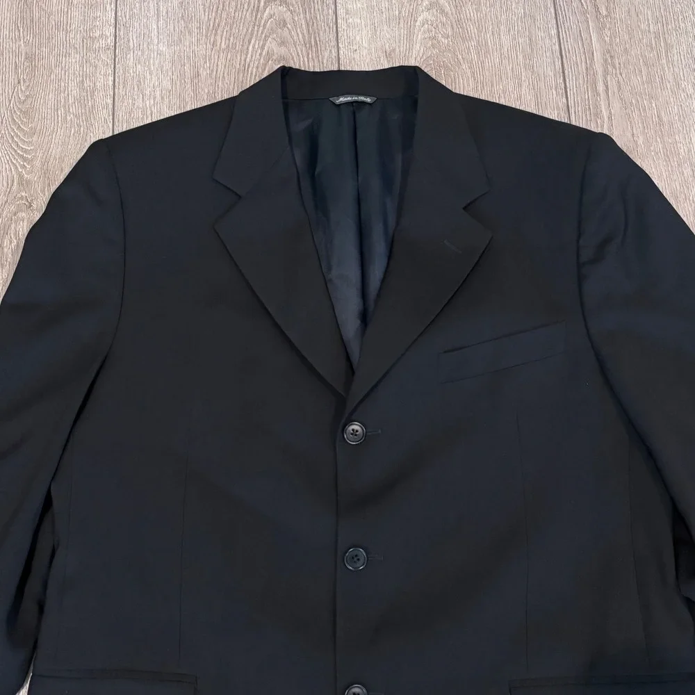 Giorgio Emporio Blazer Mens 46 Navy Blue 3-Button‎ Made in Italy Sport Coat